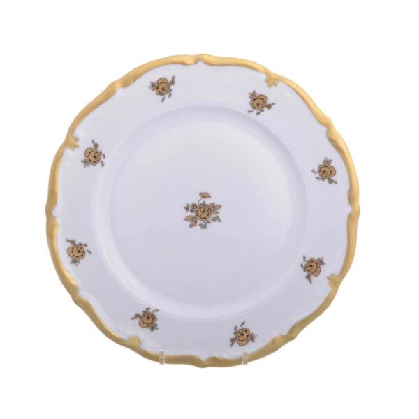 Набор тарелок Queens Crown Золотая роза 21 см (6шт) farforhouse