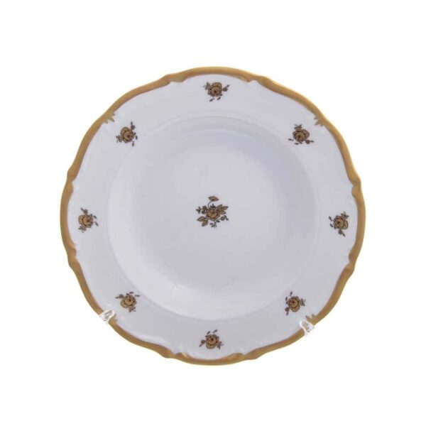 Набор тарелок глубоких Queens Crown Золотая роза 23 см(6 шт) farforhouse