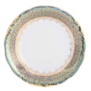 Блюдо круглое Sterne porcelan Зеленый лист 30 см farforhouse
