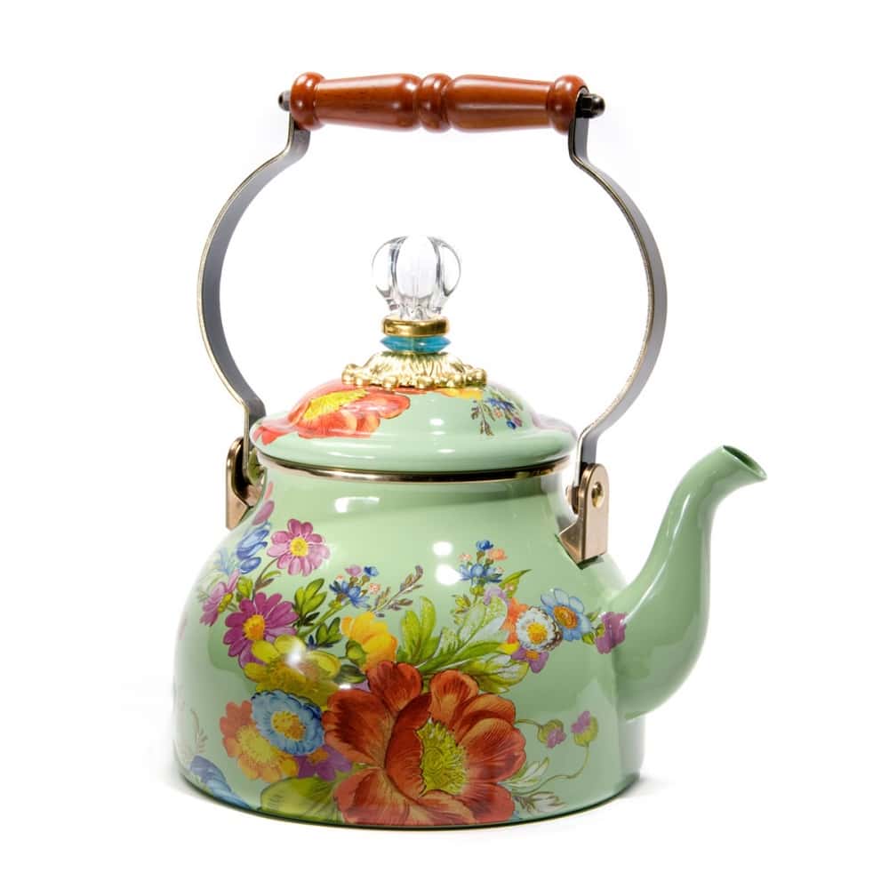 Купить чайник для дома. Чайник Mackenzie childs. Чайник 3л."Flower Market" синий. Красивые эмалированные чайники. Красивый эмалированный чайник.