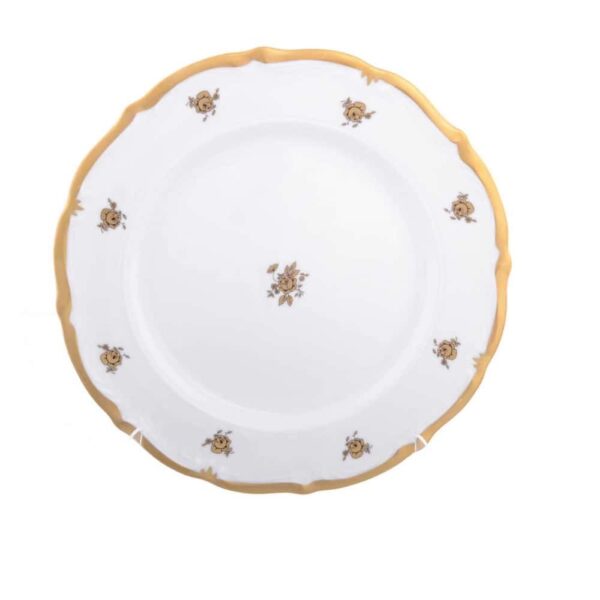 Набор тарелок Queens Crown Золотая роза 25 см (6шт) farforhouse