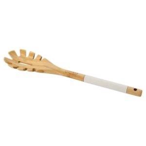 Ложка для спагетти из бамбука с белой силиконовой ручкой Guffman farforhouse