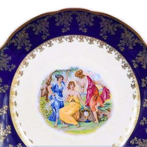 Тарелка для торта 27 см Мэри- Энн Мадонна Кобальт Leander farforhouse