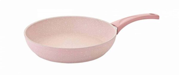 Сковорода 18 см 115 л с а/п покрытием без крышки розовый