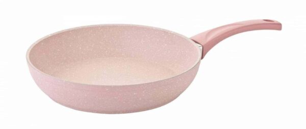 Сковорода 22 см 16 л с а/п покрытием без крышки розовый