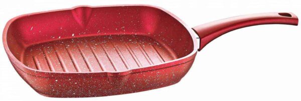 Сковорода-гриль 28 см 275 л с а/п покрытием без крышки прямоуг красный