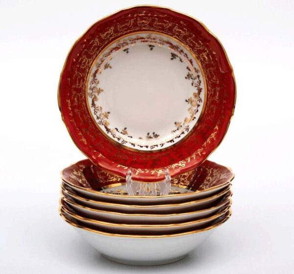 Лист красный Набор салатников Bavarian Porcelain 16 см farforhouse
