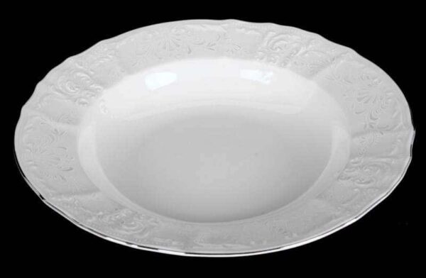 Бернадот платина Набор глубоких тарелок 23 см из фарфора 06967 farforhouse