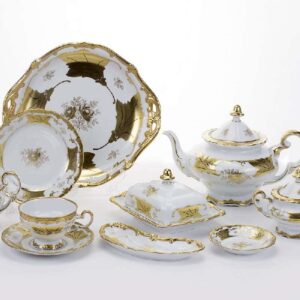 Кленовый лист белый Чайный сервиз Weimar Porcellan 30 предмет farforhouse