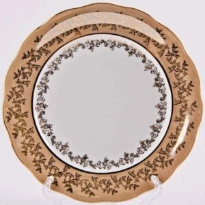 Лист бежевый Набор тарелок Bavarian Porcelain 24 см farforhouse