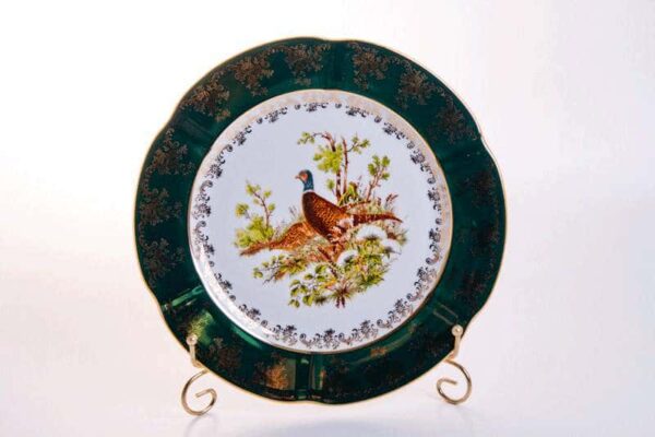 Мария Охота зеленая Набор тарелок Bavarian Porcelain 21 см farforhouse