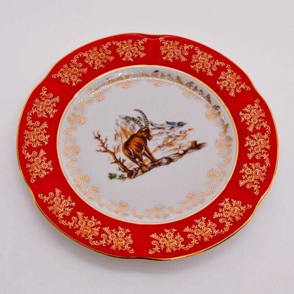 Мария Охота красная Набор тарелок Bavarian Porcelain 21 см farforhouse