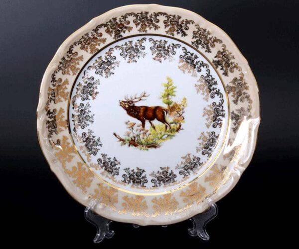 Охота медовая Набор тарелок Bavarian Porcelain 24 см farforhouse
