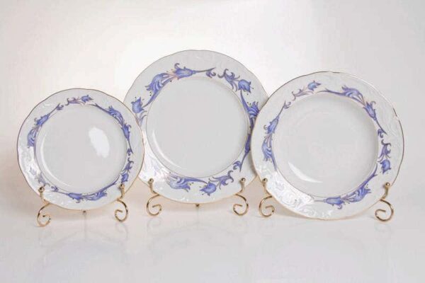Тулип 62700 Синий Набор тарелок для сервировки стола Thun farforhouse