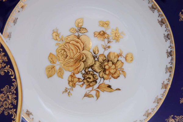 Набор тарелок Мэри Энн Золотая роза 25 см farforhouse